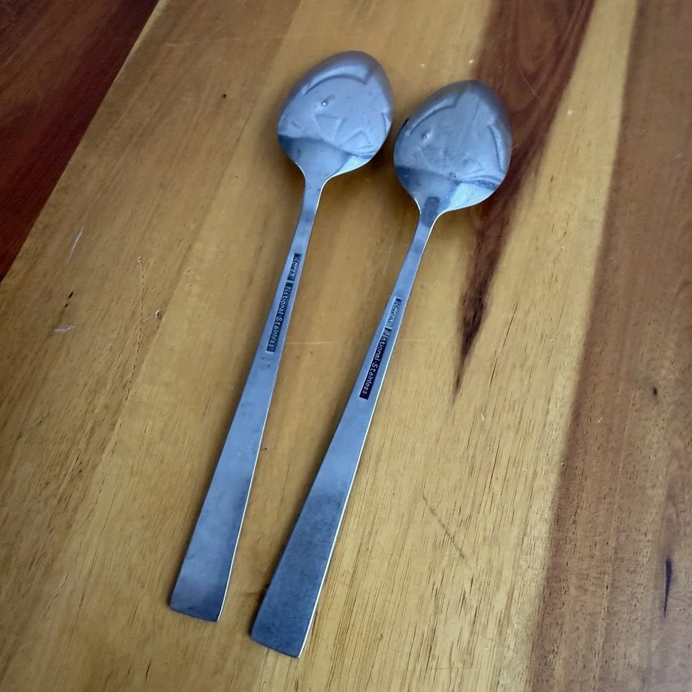 Korea National Stainless Steel‎ Intermezzo Scrolls Set Of 2 Spoons Replacement